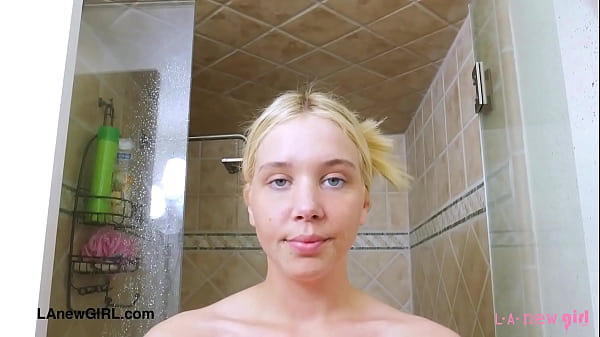 Elegant shy blonde took a shower 1 elegant shy blonde took a shower