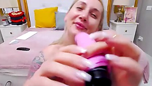 adorable blondie with her amazingly huge natural boobs can enchant anybody